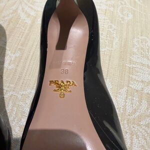 Prada Women's Glossy Black Heels